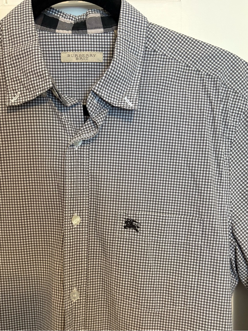 Burberry BRIT Micro Gingham Button-Up Shirt